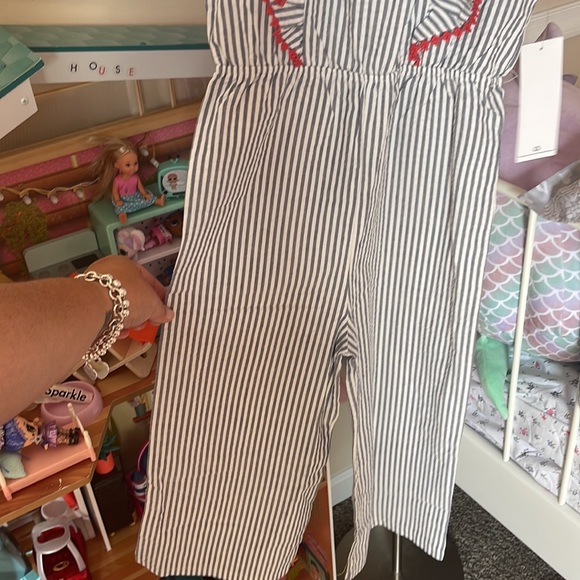 French Connection Girls size 4 blue striped romper NWT & BEAUTIFUL! - Picture 3 of 6